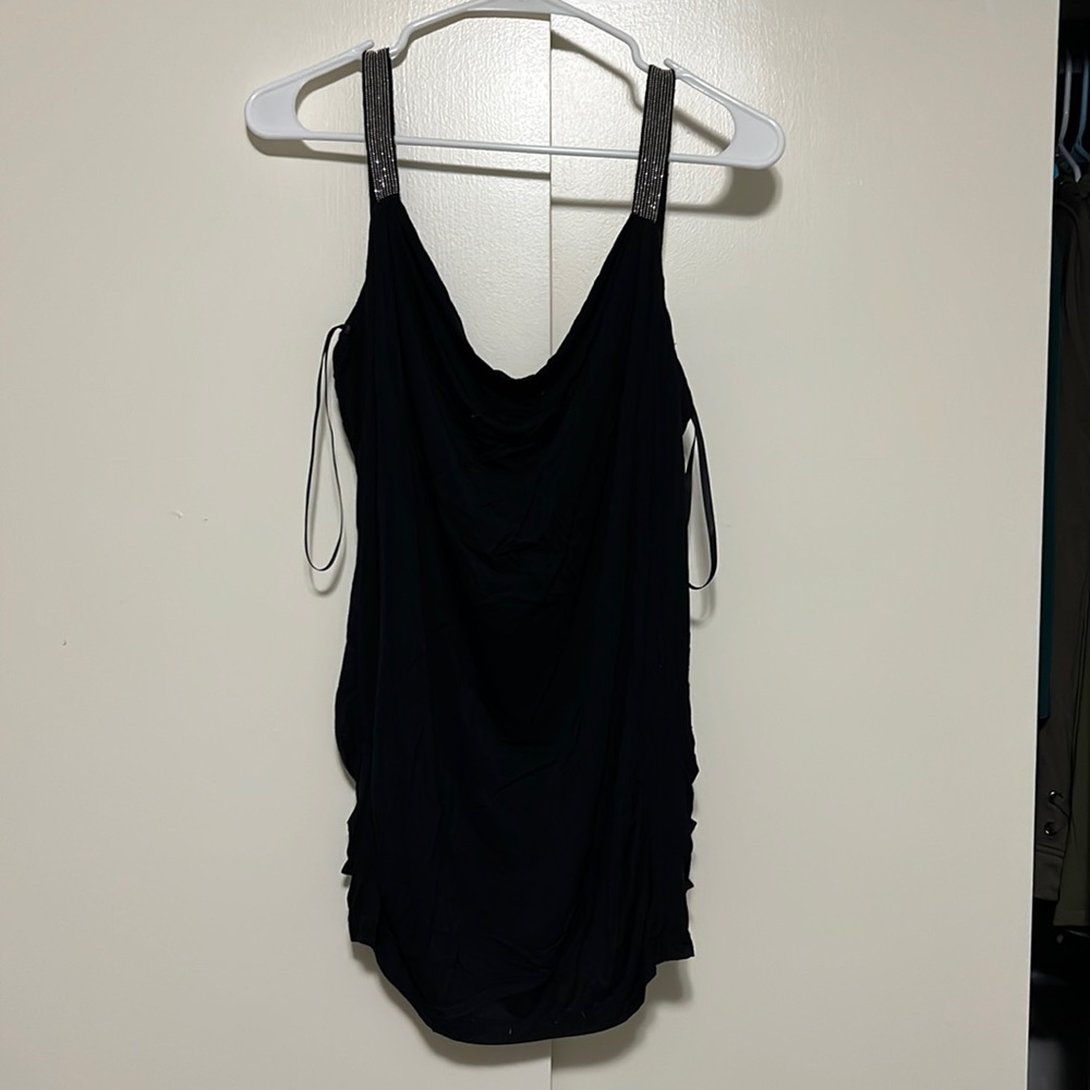 Bebe black and sparkly top